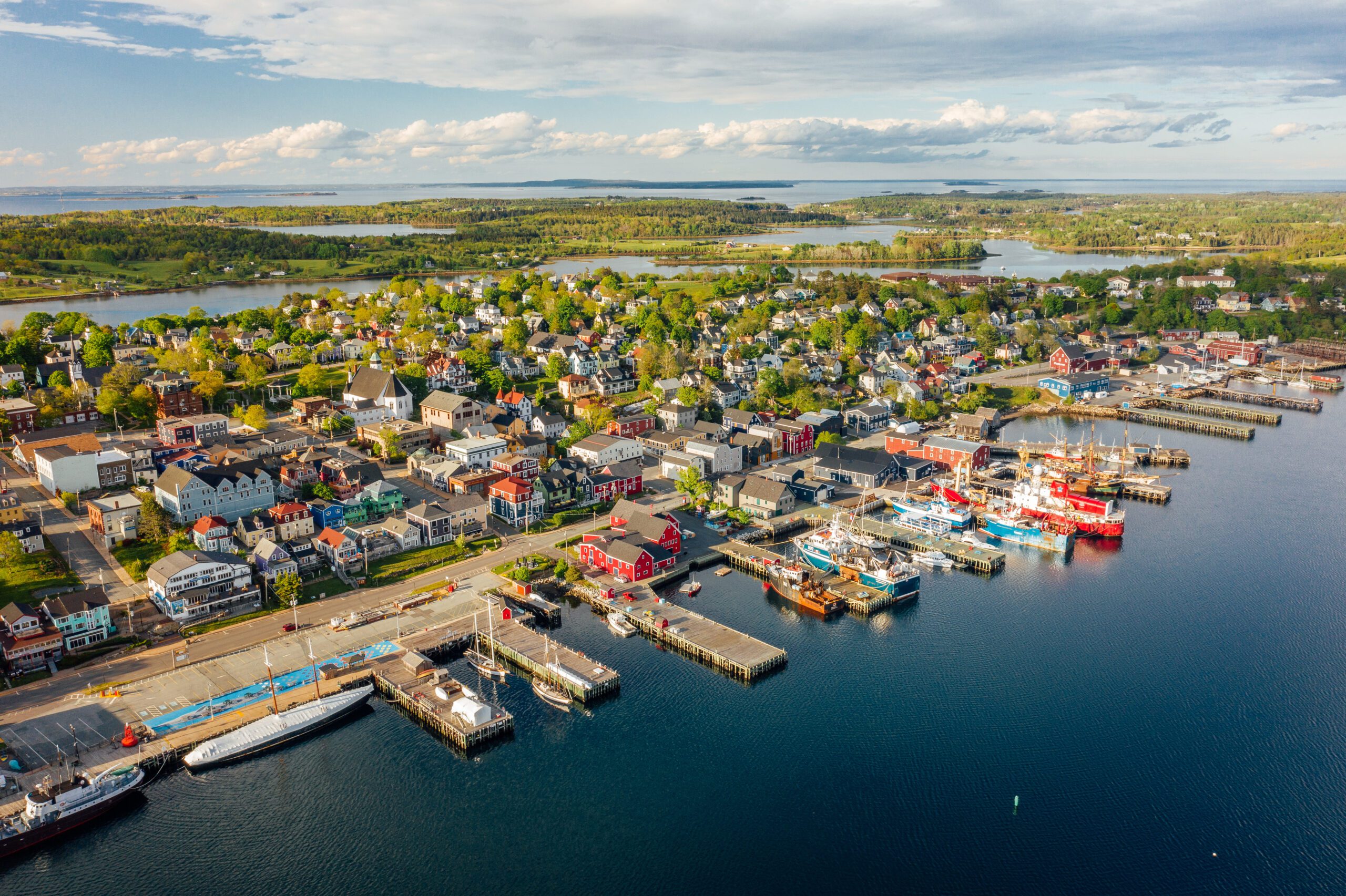 Lunenburg aerial view in Nova Scotia, Canada