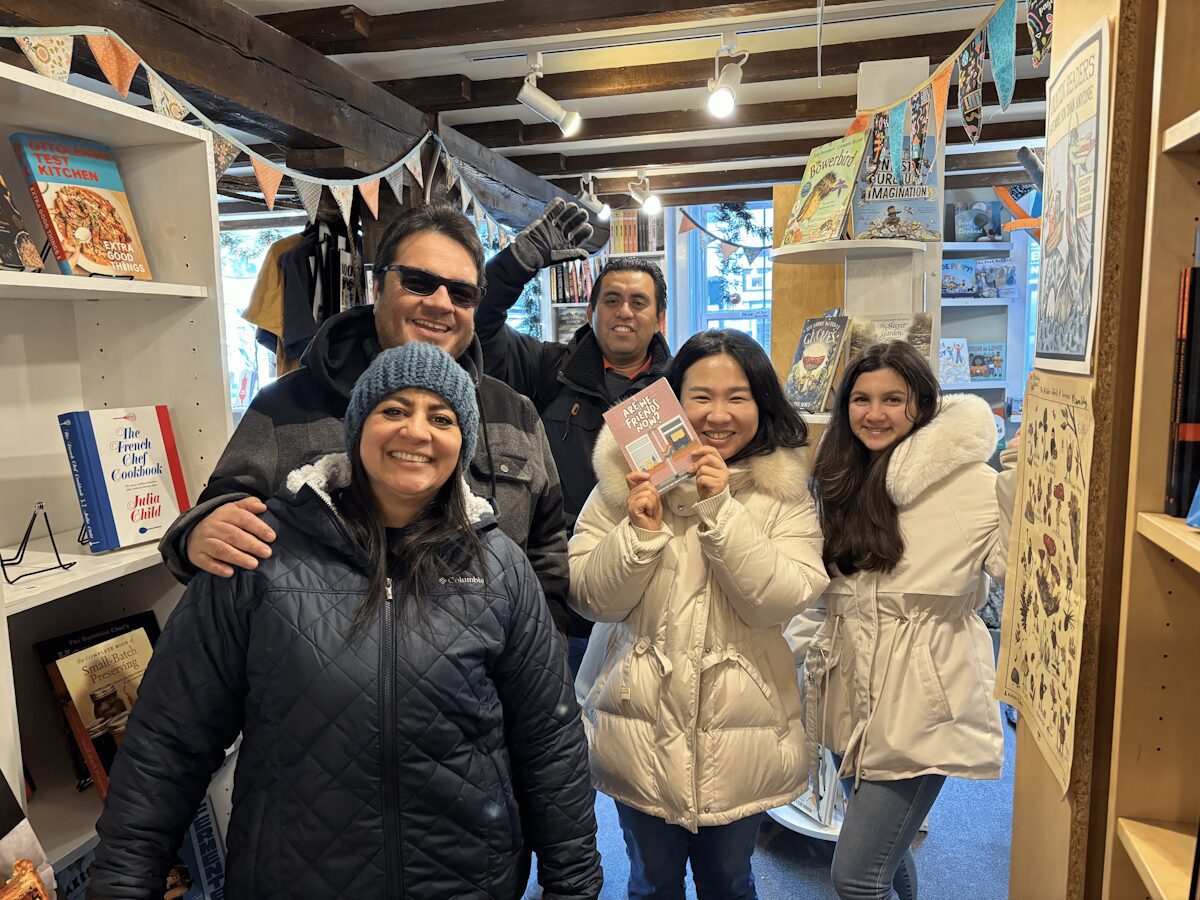 ACLA students in a Lunenburg bookstore